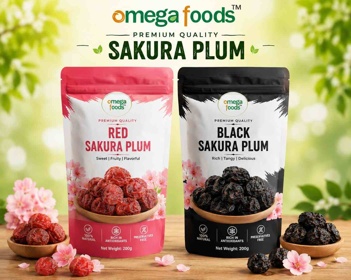 500 gm Red Sakura Plum,500 gm Black Sakura Plum | ৫০০ গ্রাম রেড সাকুরা প্লাম ৫০০ গ্রাম ব্ল্যাক সাকুরা প্লাম