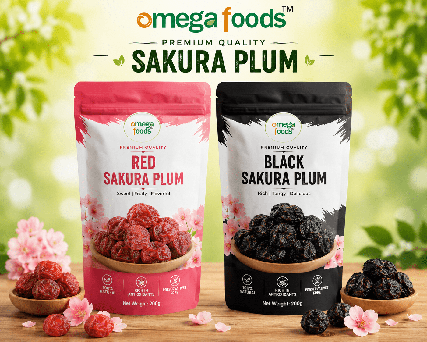 500 gm Red Sakura Plum,500 gm Black Sakura Plum | ৫০০ গ্রাম রেড সাকুরা প্লাম ৫০০ গ্রাম ব্ল্যাক সাকুরা প্লাম